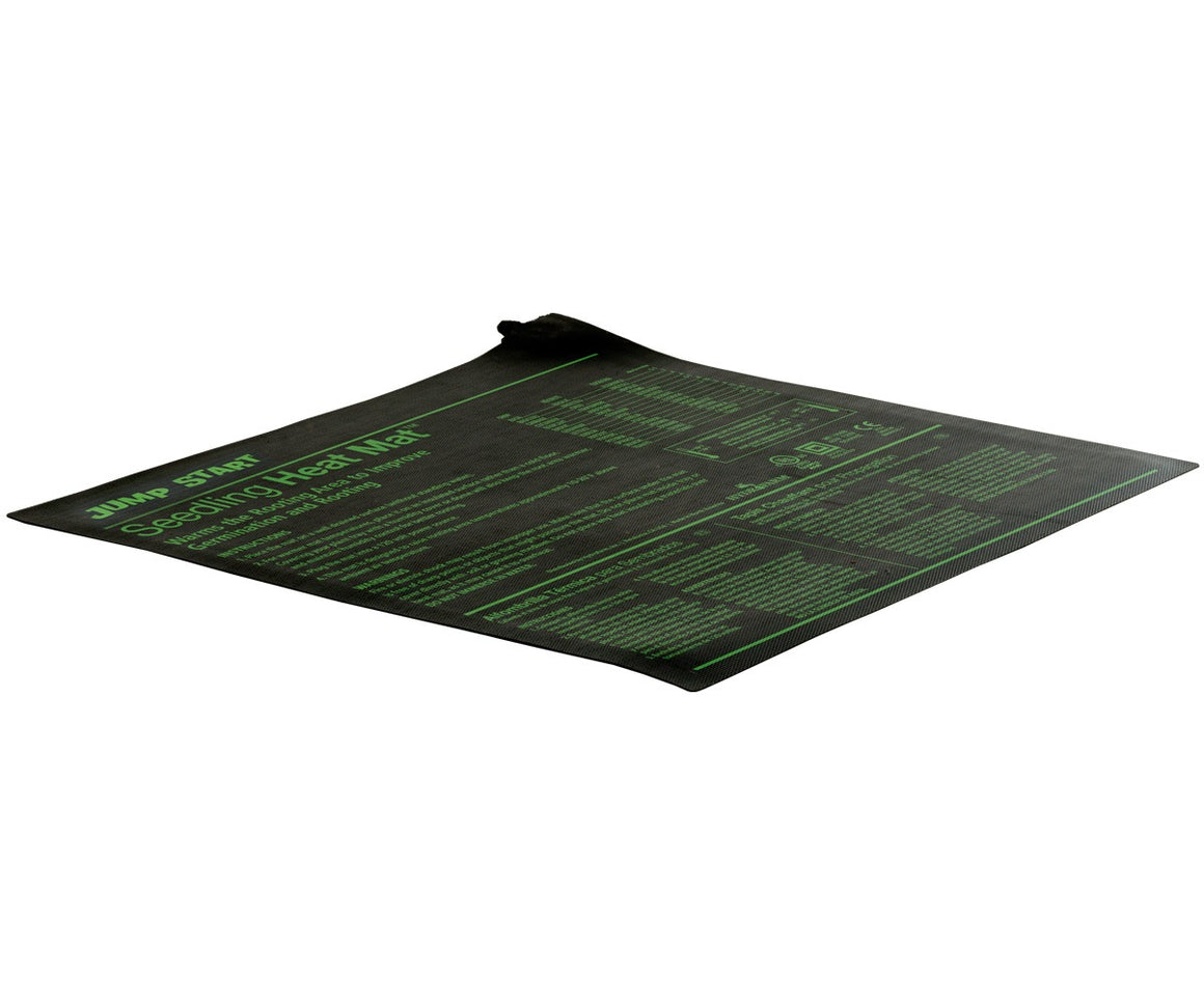 Jump Start 20x20 inch seedling heat mat warms rooting area for germination and rooting.