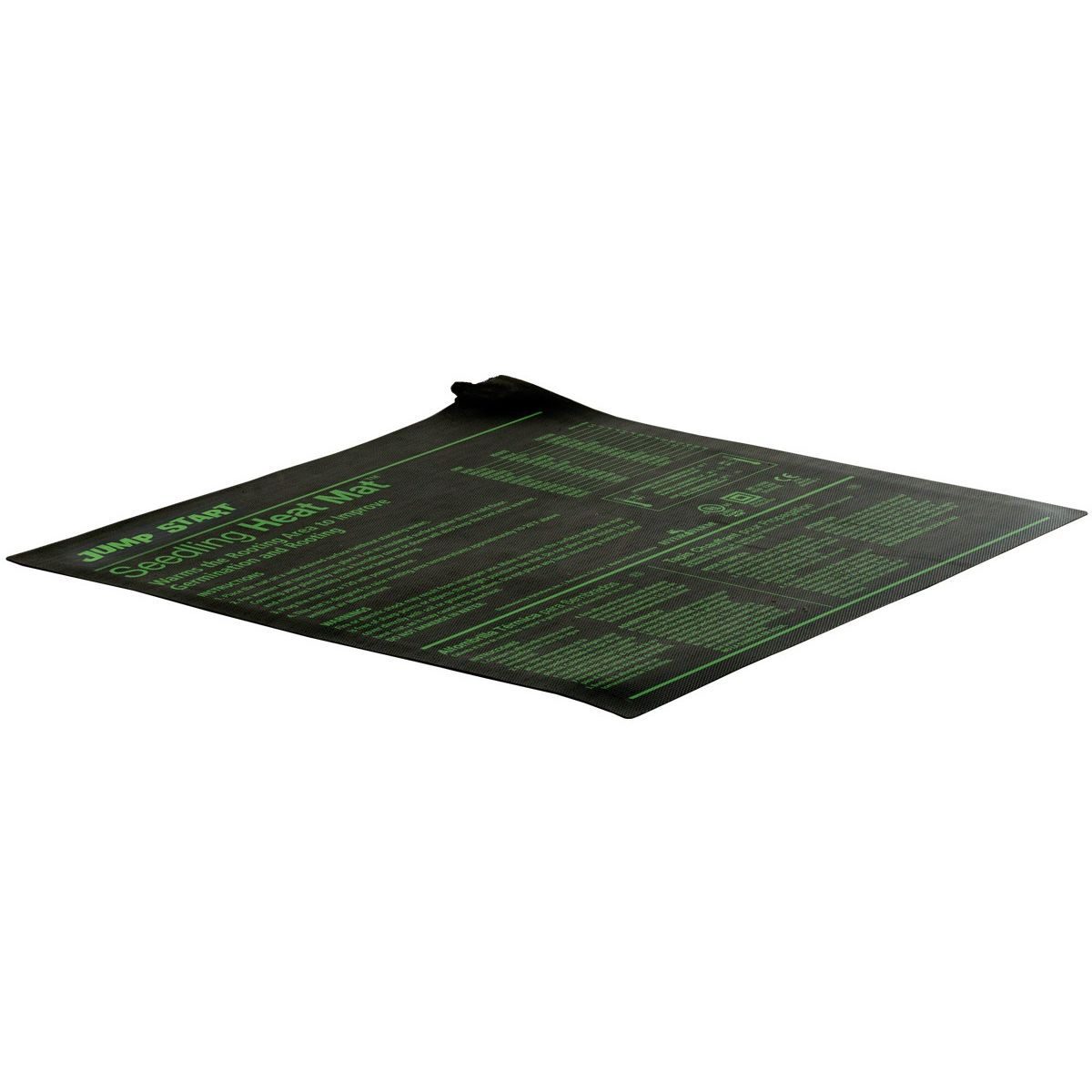 Jump Start 20x20 inch seedling heat mat warms rooting area for germination and rooting.