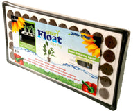 Jump Start Smart Float 55-cell grow tray with soil plugs. Perfect for seeds and cuttings.