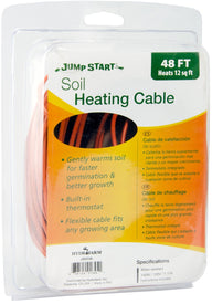 Jump Start 48 FT soil heating cable with built-in thermostat, heats 12 sq ft.