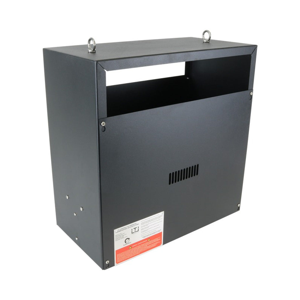 Black LTL Controls CO2 generator with lifting rings and warning labels.
