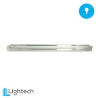 Lightech T5 2ft single reflector fluorescent light fixture with a blue lightbulb icon.