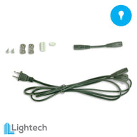 Lightech T5 2ft Single Reflector 2 kit with LED light bulb icon, cables, and connectors.