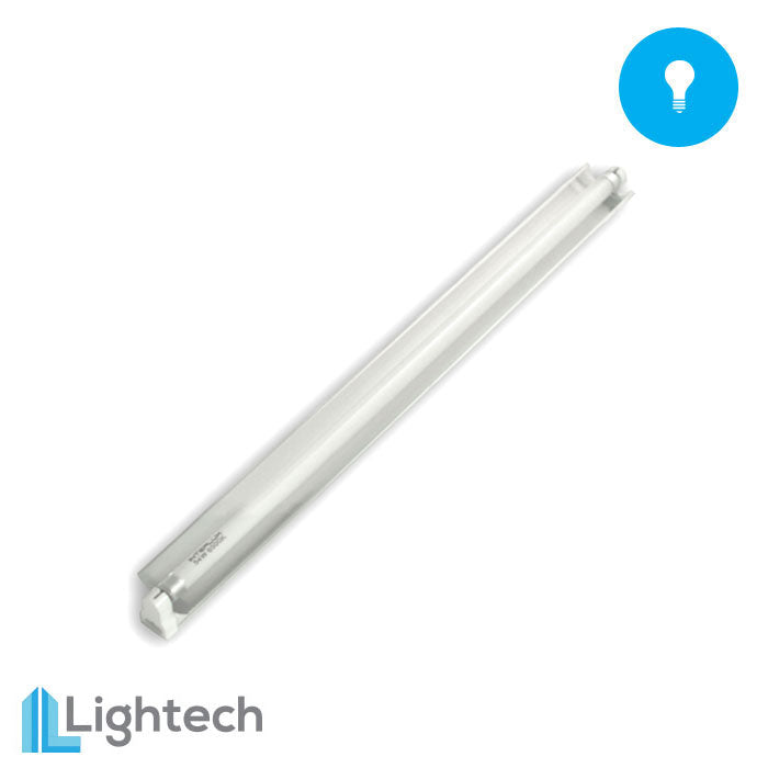 Lightech 2ft T5 single reflector light tube with blue bulb icon.