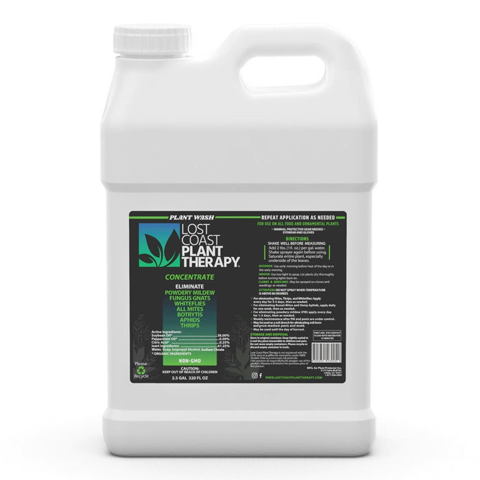 Lost Coast Plant Therapy 2.5 gal concentrate jug with label.
