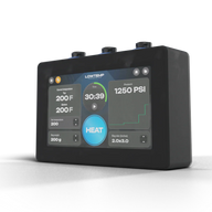 Lowtemp Industries LT4 Rosin Press Controller with digital display showing temperature, time, and pressure.