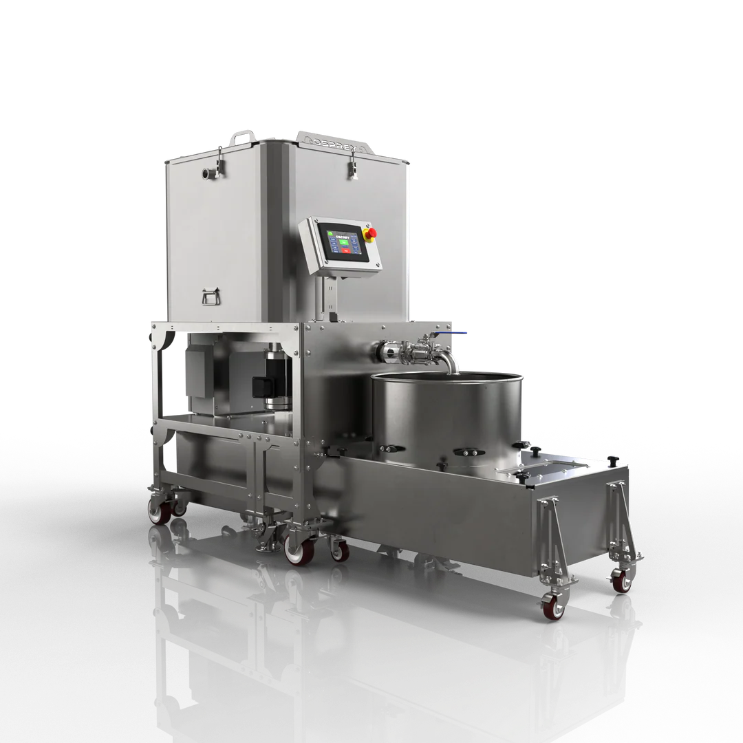 Osprey low-temp nest recirculation collection tank, stainless steel industrial equipment with touchscreen.