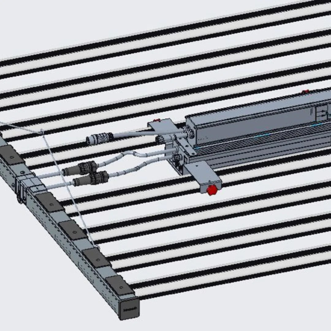 UV upgrade kit with components and cables on a striped background.