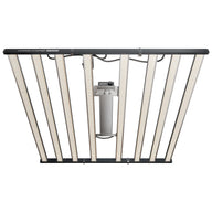 Mars Hydro FC-E1000W LED grow light with 10 white light bars and a central silver heatsink.
