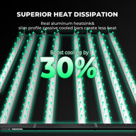 Mars Hydro FC-E1000W LED grow light with superior heat dissipation and 30% boosted cooling.