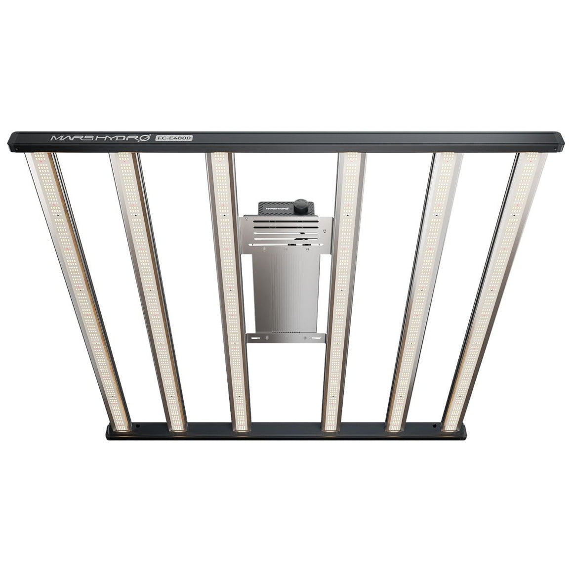 Mars Hydro FC-E4800 LED grow light with 6 bars and a central dimmer.