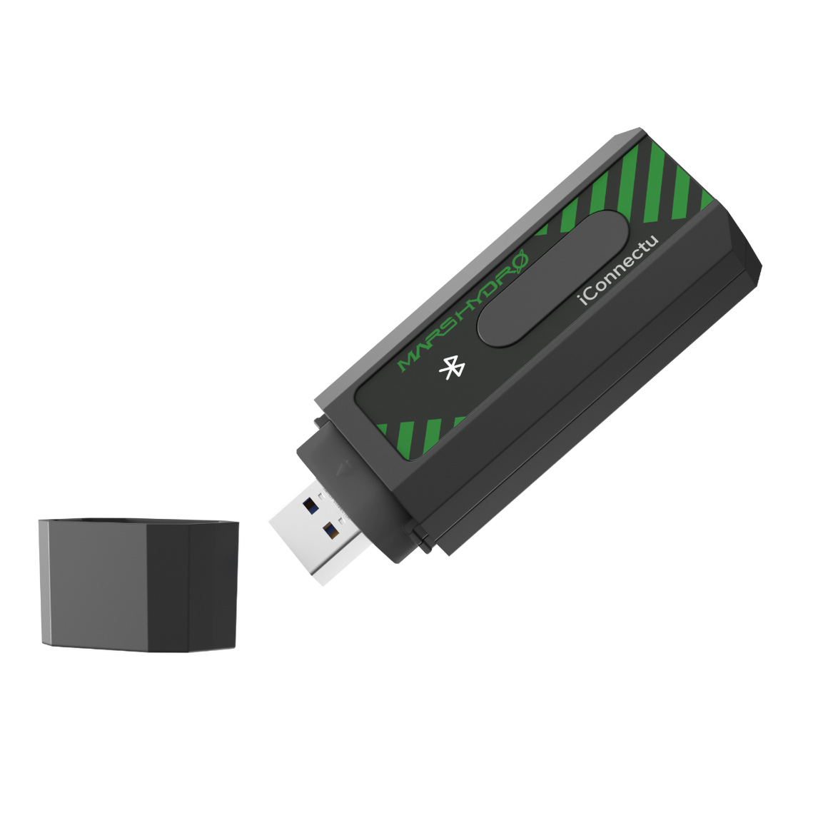 Black MarsHydro iConnect smart controller with green stripes, USB connection.