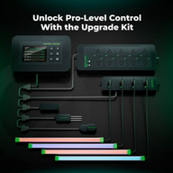 Mars Hydro iControl Grow Room Controller with power outlet strip and LED grow lights.