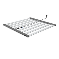 Full-spectrum LED grow light bar with a gray frame, multiple light bars, and a black power cord with a plug.
