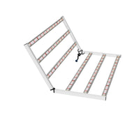 White foldable Medic Grow Fold-650 Full Spectrum LED grow light, multiple light bars, shown partially folded.