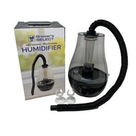 Grower's Select 3.0L ultrasonic mushroom humidifier, black and clear, with corrugated hose and product box.