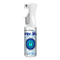 White spray bottle labeled 