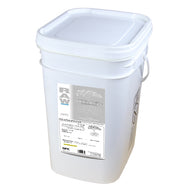 White 25lb bucket of RAW NPK Amino Acids fertilizer with product label.