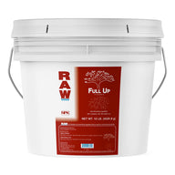 RAW Full Up 10lb bucket with tree and root graphic. NPK soil amendment.