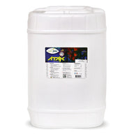 White plastic drum labeled 