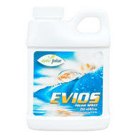 Optic Foliar EVIOS foliar spray bottle with blue and white label.