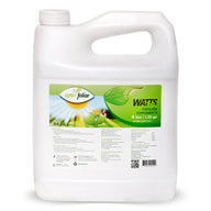 Optic Foliar WATTS 4L Fertilizer Supplement B jug with label showing sun, leaves, and analysis.