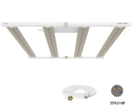 White PHOTOBIO MX2 680W LED grow light with coiled power cord and 277V L7-15P plug.