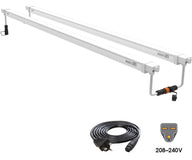 PHOTOBIO VP LED grow lights, 32W, 2-pack, with power cord and 208-240V plug.