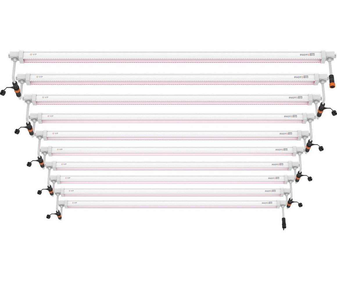A stack of PHOTOBIO VP-LED grow lights.