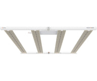 White Photobio MX2 LED grow light with four LED panels, designed for plants.