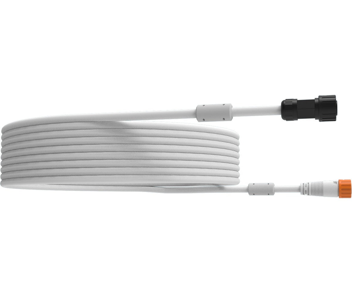 White coiled 18AWG 300ft 0-10V control cable with black and orange connectors.