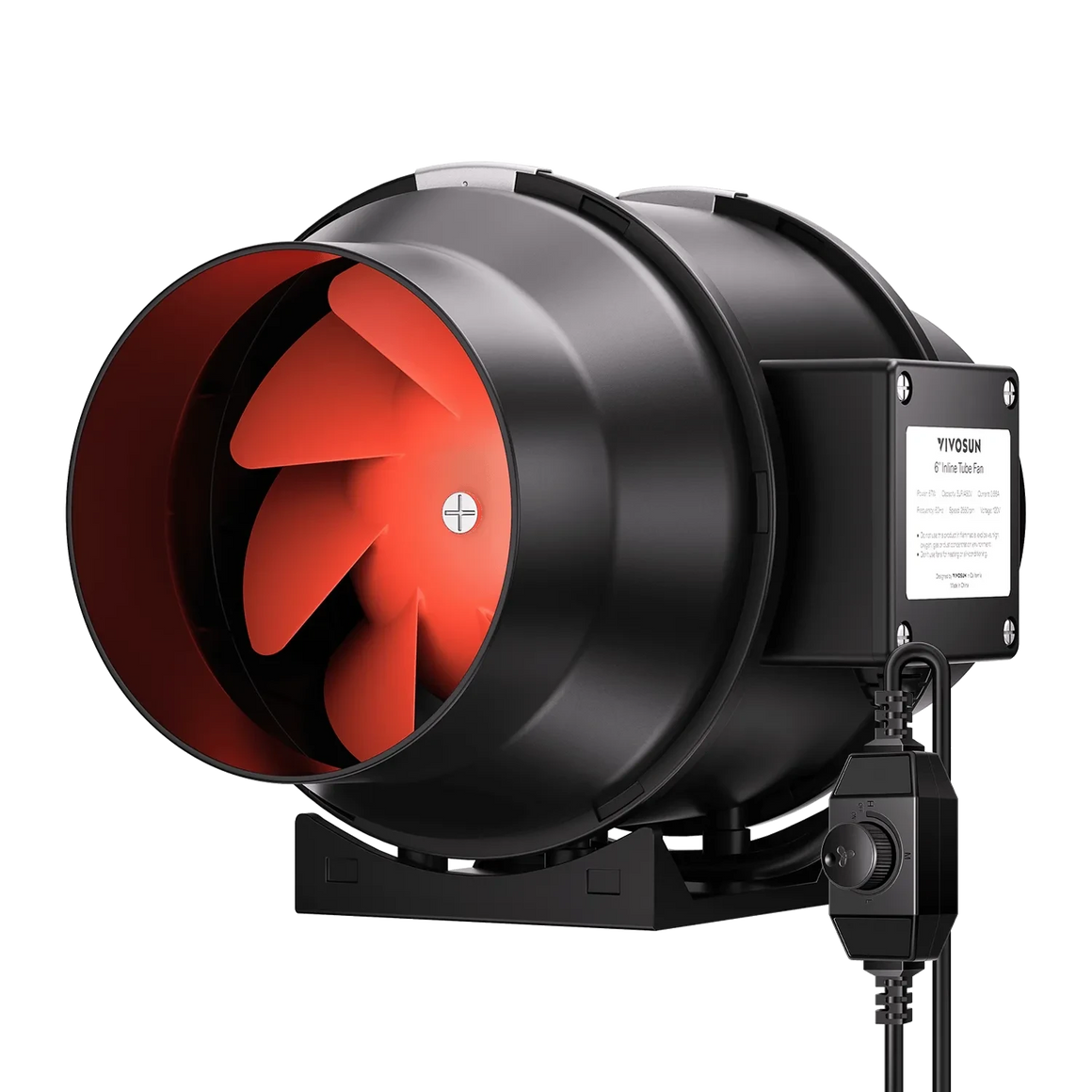 VIVOSUN R6 Inline Fan w/ Variable Speed Controller - 6" Duct