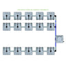 Alien Hydroponics RAIN System - 15 Pot 3 Row Kit