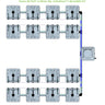 Alien Hydroponics RAIN System - 16 Pot 4 Row Kit