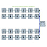 Alien Hydroponics RAIN System - 24 Pot 4 Row Kit