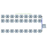 Alien Hydroponics RAIN System - 27 Pot 3 Row Kit