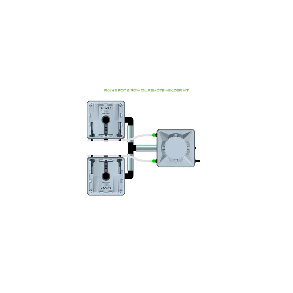Alien Hydroponics RAIN System - 2 Pot 2 Row 15L Remote Header Kit