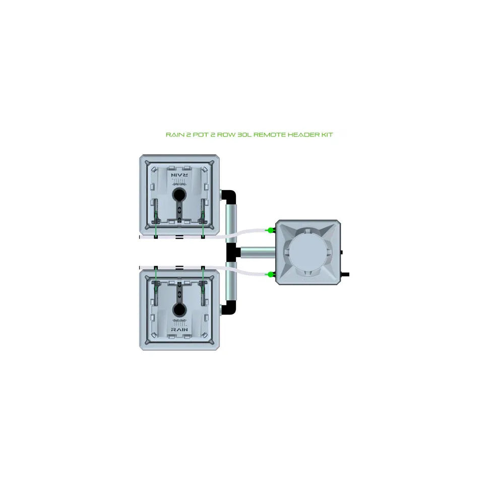 Alien Hydroponics RAIN System - 2 Pot 2 Row 30L Remote Header Kit