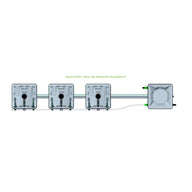 Alien Hydroponics RAIN System - 3 Pot 1 Row 15L Remote Header Kit 