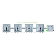 Alien Hydroponics RAIN System - 4 Pot 1 Row 30L Compact Header Kit