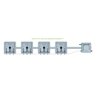 Alien Hydroponics RAIN System - 4 Pot 1 Row 30L Remote Header Kit