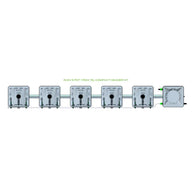 Alien Hydroponics RAIN System - 5 Pot 1 Row 15L Compact Header Kit