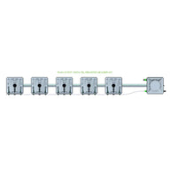 Alien Hydroponics RAIN System - 5 Pot 1 Row 15L Remote Header Kit