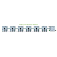 Alien Hydroponics RAIN System - 6 Pot 1 Row 15L Compact Header Kit