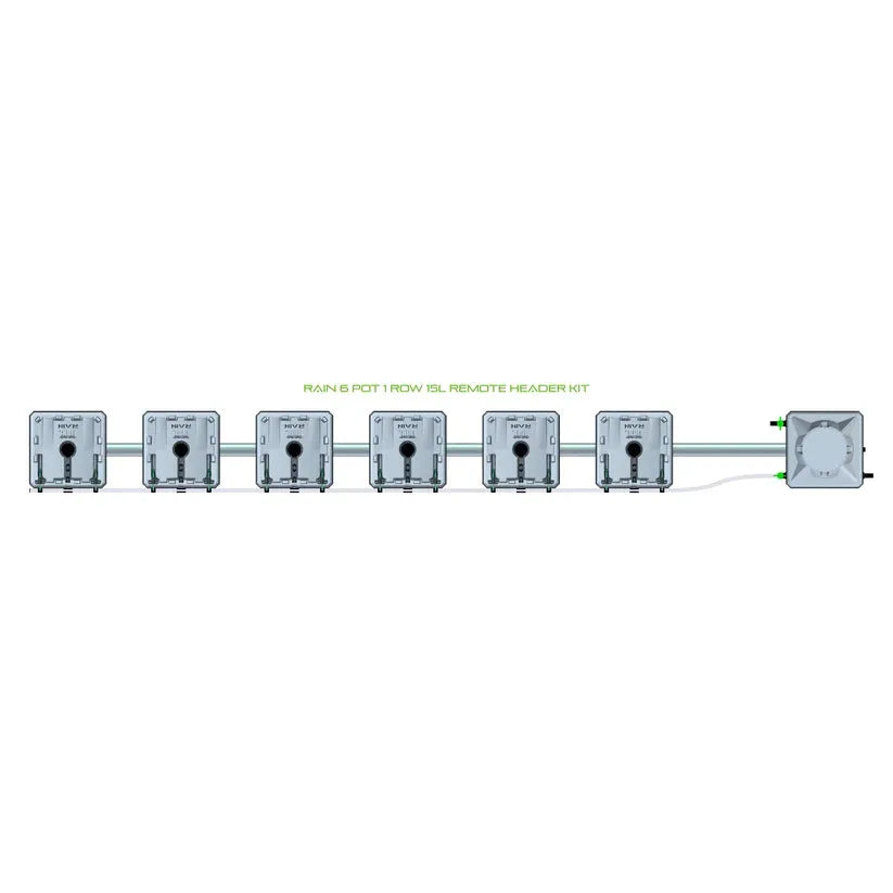 Alien Hydroponics RAIN System - 6 Pot 1 Row 15L Remote Header Kit