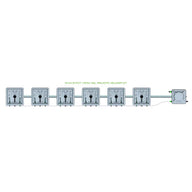 Alien Hydroponics RAIN System - 6 Pot 1 Row 30L Remote Header Kit