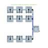 Alien Hydroponics RAIN System - 9 Pot 3 Row Kit