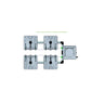 Alien Hydroponics RAIN System - 4 Pot 2 Row Kit