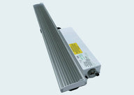 LED grow light with aluminum heat sink and driver box, ideal for plant cultivation.