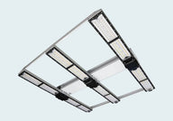 ScynceLED Raging Kush 2 full-spectrum LED grow light, rectangular frame with multiple LED bars.
